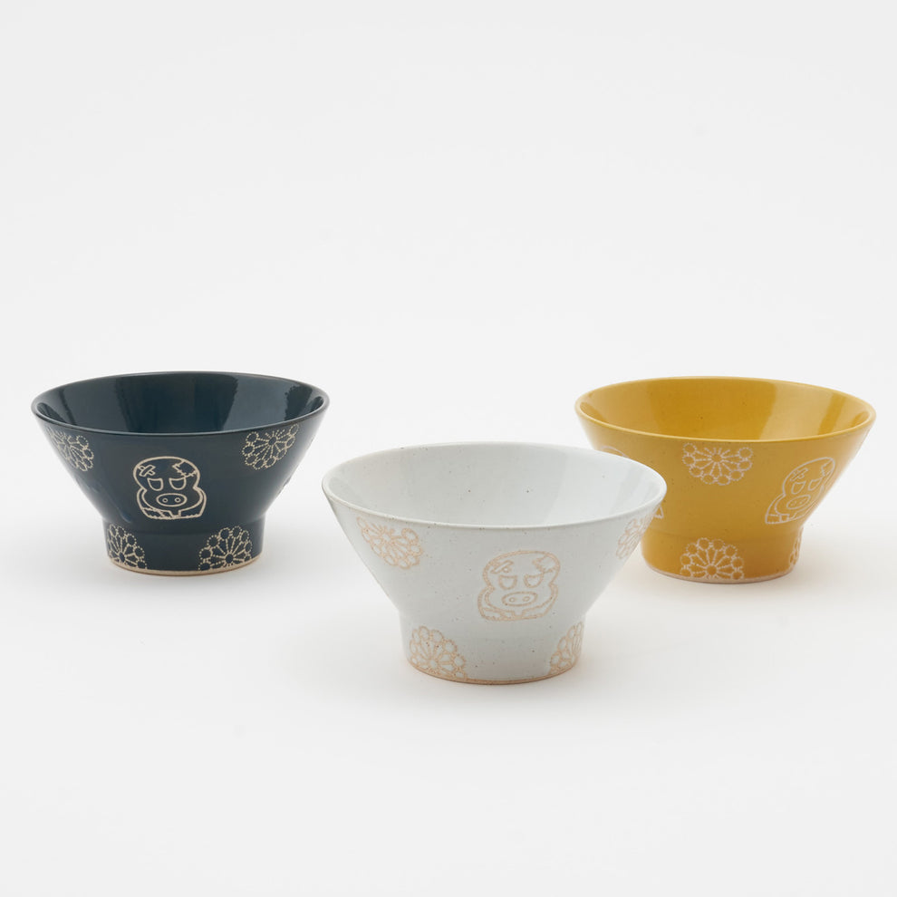【日本正規品】<Kiln-ium>波佐見焼お茶碗 ヒョウタンツギ