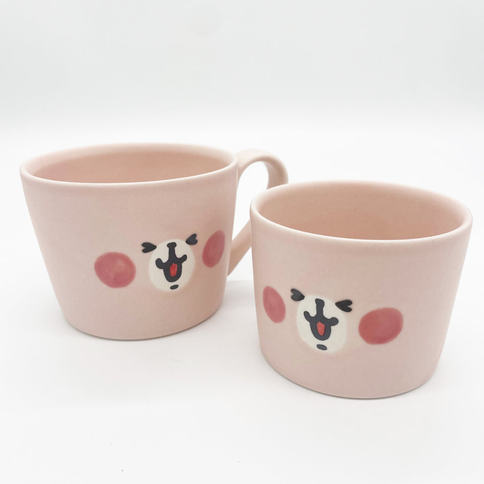 【日本正規品】うさぎ フェイスフリーカップ キャハ顔