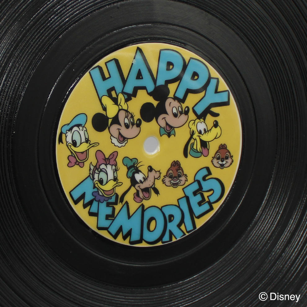 【日本正規品】レコード飾り皿 ミッキー&フレンズ -Happy Memories-