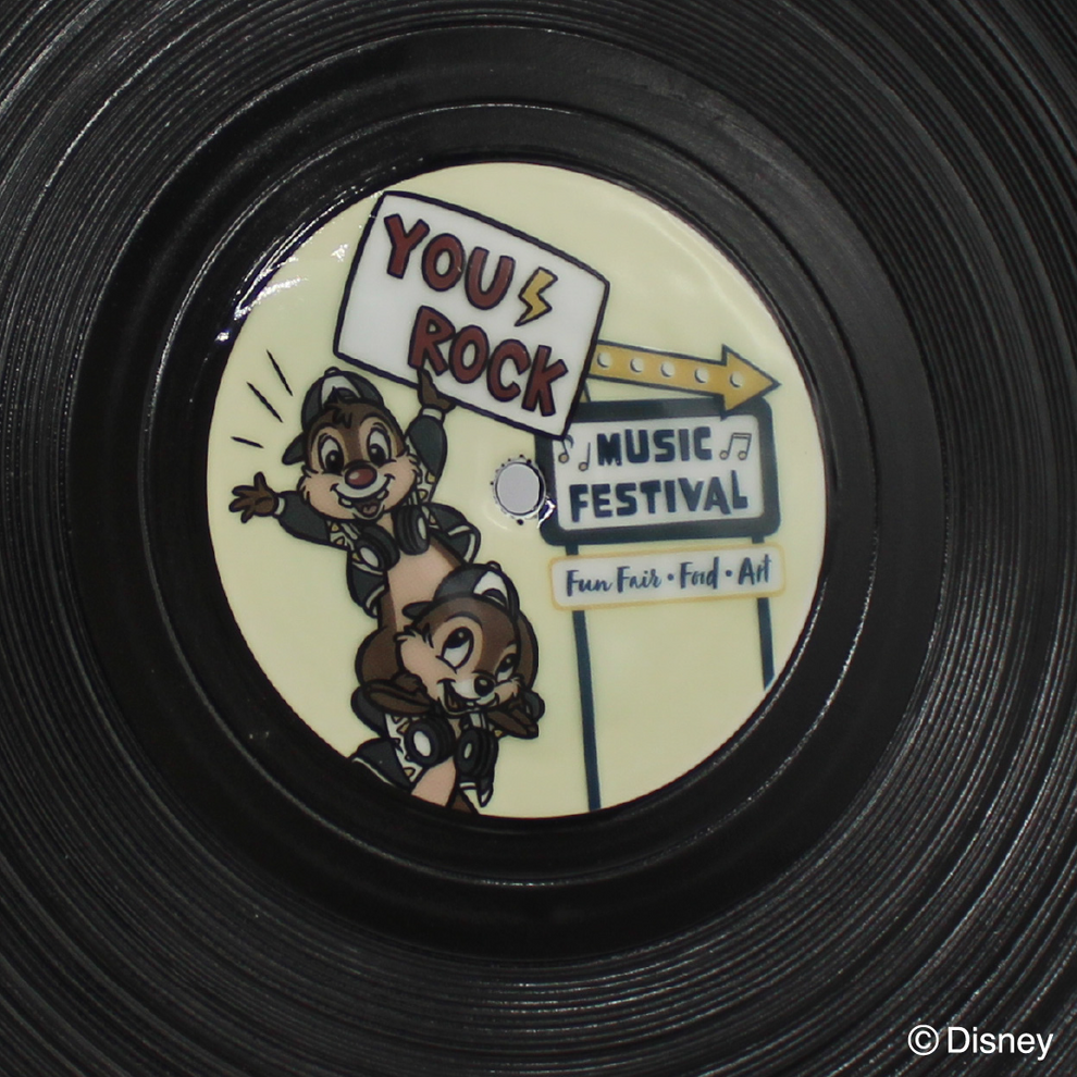【日本正規品】レコード飾り皿 チップ&デール -Music Festival-