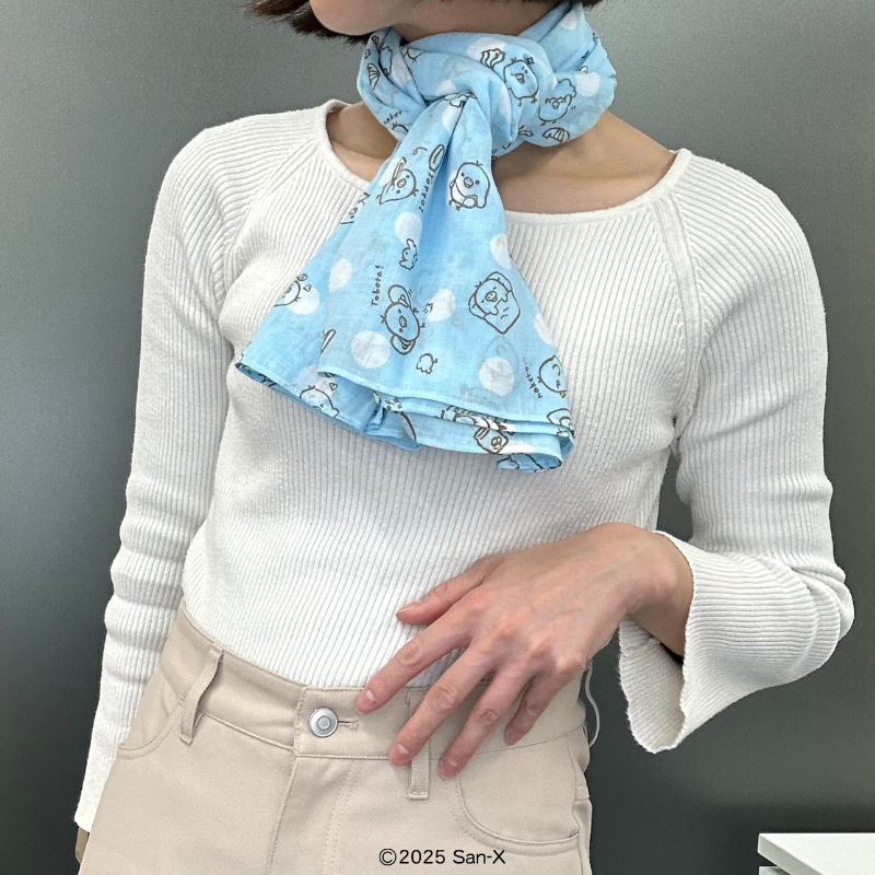 【日本正規品】リラックマ キイロイトリダイアリー ストール［水玉］