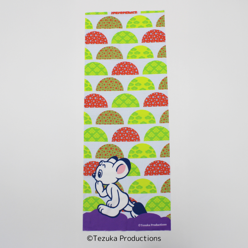 【日本正規品】ジャングル大帝 レオ 和柄手ぬぐい［扇柄］
